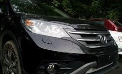 1 539 р. Сетка на бампер (2.0) Russtal (хром) Honda CR-V RM1,RM3,RM4 дорестайлинг (2012-2015)  с доставкой в г. Вологда. Увеличить фотографию 7