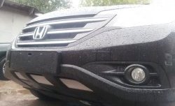 2 059 р. Сетка на бампер (2.4) Russtal (хром) Honda CR-V RM1,RM3,RM4 дорестайлинг (2012-2015)  с доставкой в г. Вологда. Увеличить фотографию 6
