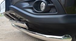 15 549 р. Защита переднего бампера (2 трубыØ76 и 75х42 мм, нержавейка) Russtal Honda CR-V RM1,RM3,RM4 дорестайлинг (2012-2015)  с доставкой в г. Вологда. Увеличить фотографию 3