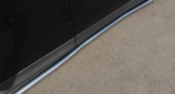 13 249 р. Защита порогов из круглой трубы диаметром 63 мм Russtal Honda CR-V RM1,RM3,RM4 дорестайлинг (2012-2015) (Защита порогов с со скосами на торцах (вариант 1))  с доставкой в г. Вологда. Увеличить фотографию 2