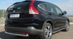 13 249 р. Защита порогов из круглой трубы диаметром 63 мм Russtal Honda CR-V RM1,RM3,RM4 дорестайлинг (2012-2015) (Защита порогов с со скосами на торцах (вариант 1))  с доставкой в г. Вологда. Увеличить фотографию 4