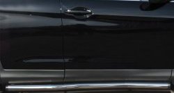 13 249 р. Защита порогов из круглой трубы диаметром 63 мм Russtal Honda CR-V RM1,RM3,RM4 дорестайлинг (2012-2015) (Защита порогов с со скосами на торцах (вариант 1))  с доставкой в г. Вологда. Увеличить фотографию 5