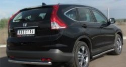 13 249 р. Защита порогов из круглой трубы диаметром 63 мм Russtal Honda CR-V RM1,RM3,RM4 дорестайлинг (2012-2015) (Защита порогов с со скосами на торцах (вариант 1))  с доставкой в г. Вологда. Увеличить фотографию 8