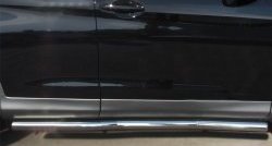 13 249 р. Защита порогов из круглой трубы диаметром 63 мм Russtal Honda CR-V RM1,RM3,RM4 дорестайлинг (2012-2015) (Защита порогов с со скосами на торцах (вариант 1))  с доставкой в г. Вологда. Увеличить фотографию 9