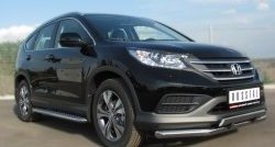 24 649 р. Широкая защита порогов SLITKOFF Honda CR-V RM1,RM3,RM4 дорестайлинг (2012-2015)  с доставкой в г. Вологда. Увеличить фотографию 2