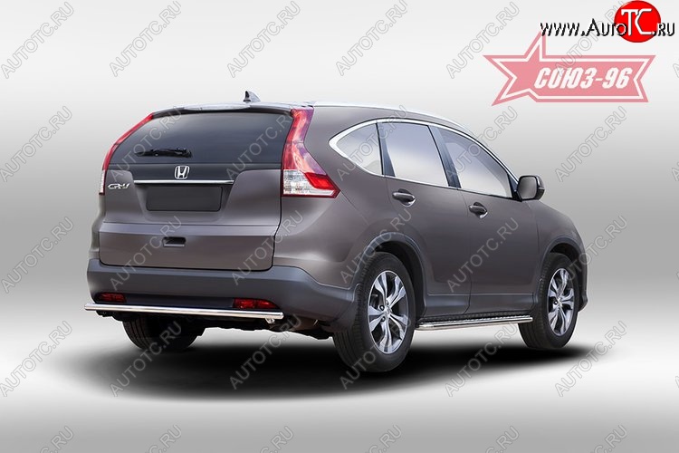 8 819 р. Защита заднего бампера Souz-96 (d42) Honda CR-V RM1,RM3,RM4 дорестайлинг (2012-2015)  с доставкой в г. Вологда