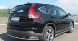 18 299 р. Защита заднего бампера (Ø42 мм с уголками, нержавейка) SLITKOFF Honda CR-V RM1,RM3,RM4 дорестайлинг (2012-2015)  с доставкой в г. Вологда. Увеличить фотографию 4