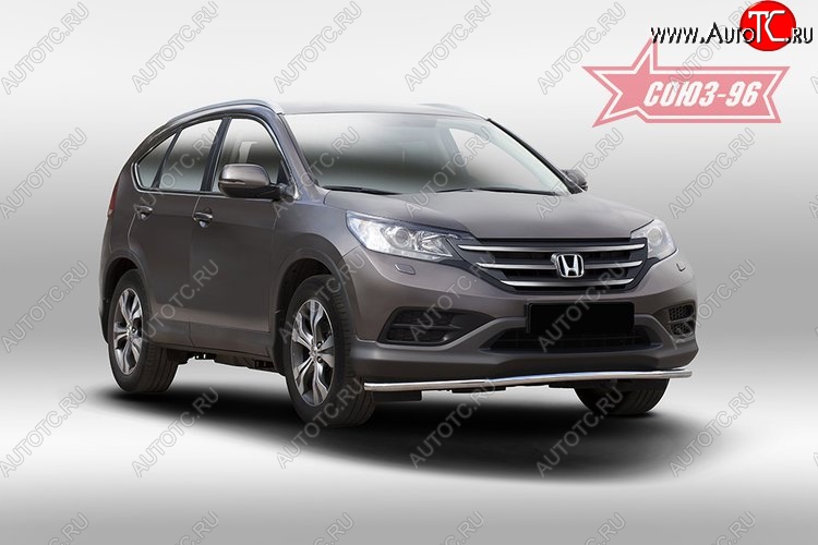 11 384 р. Защита переднего бампера одинарная Souz-96 (d42) Honda CR-V RM1,RM3,RM4 дорестайлинг (2012-2015)  с доставкой в г. Вологда