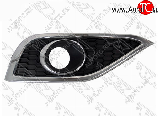 1 199 р. Правая оправа противотуманной фары SAT (хром) Honda CR-V RM1,RM3,RM4 дорестайлинг (2012-2015)  с доставкой в г. Вологда