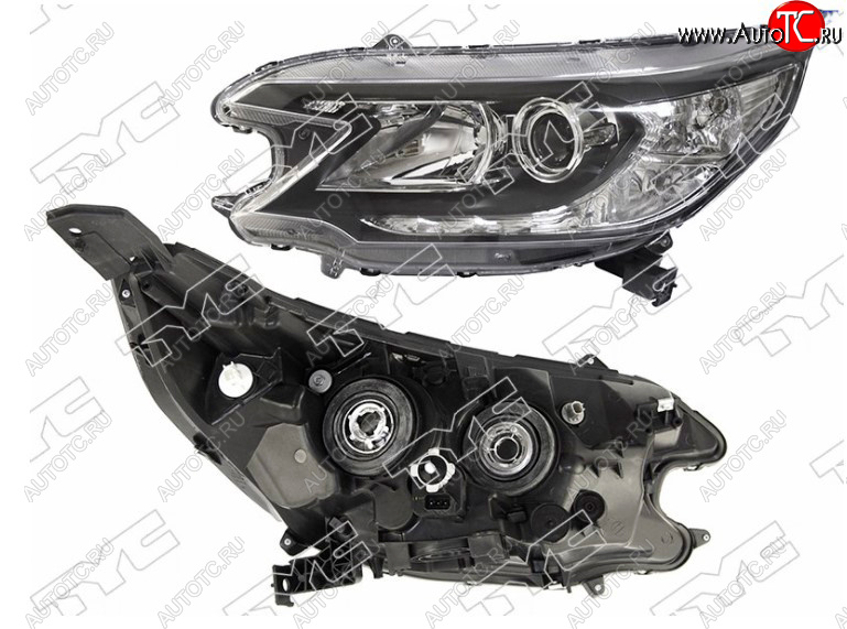 7 299 р. Левая фара передняя TYC Honda CR-V RM1,RM3,RM4 дорестайлинг (2012-2015) (галоген, с электрокорректором)  с доставкой в г. Вологда