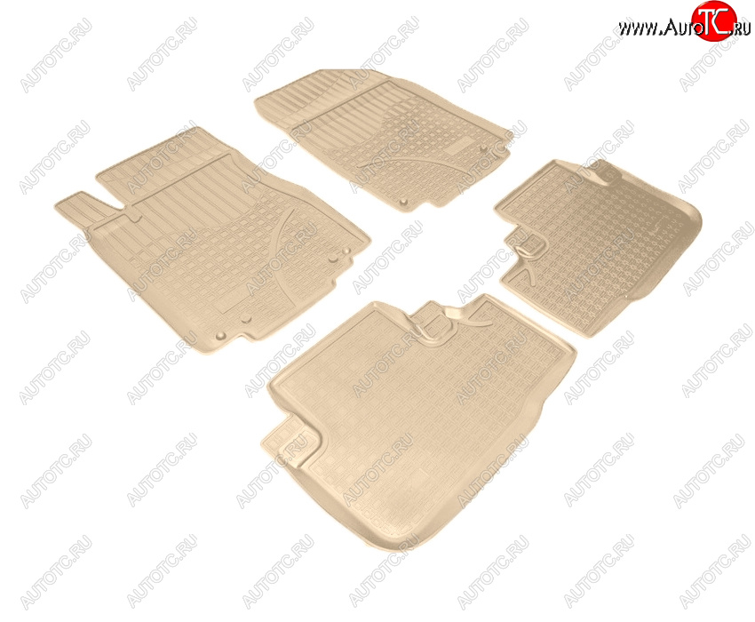3 099 р. Коврики салона Norplast Unidec Honda CR-V RM1,RM3,RM4 рестайлинг (2014-2018) (Цвет: бежевый)  с доставкой в г. Вологда