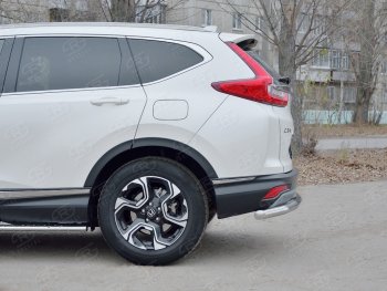 17 799 р. Защита заднего бампера (Ø63 и 42, дуги, нержавейка) SLITKOFF Honda CR-V RW,RT дорестайлинг (2016-2020)  с доставкой в г. Вологда. Увеличить фотографию 4