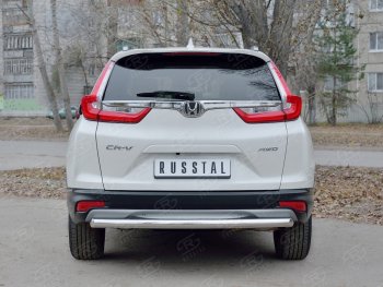 14 549 р. Защита заднего бампера (Ø63 мм, нержавейка) SLITKOFF Honda CR-V RW,RT дорестайлинг (2016-2020)  с доставкой в г. Вологда. Увеличить фотографию 2