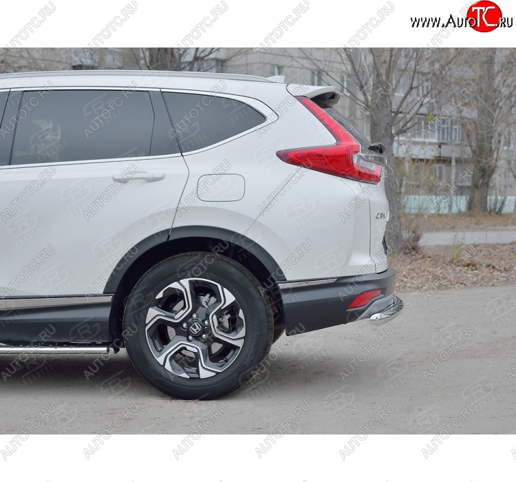14 549 р. Защита заднего бампера (Ø63 мм, нержавейка) SLITKOFF Honda CR-V RW,RT дорестайлинг (2016-2020)  с доставкой в г. Вологда
