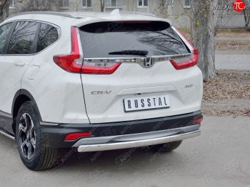 12 749 р. Защита заднего бампера (Ø75x42 мм, нержавейка) Russtal Honda CR-V RW,RT дорестайлинг (2016-2020)  с доставкой в г. Вологда. Увеличить фотографию 3