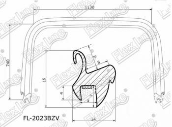 Молдинг лобового стекла FlexLine Honda CR-V  RD1,RD2,RD3 (1995-2001)  дорестайлинг, рестайлинг