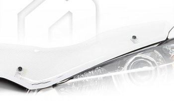 Дефлектор капота CA-Plastiс exclusive Honda CR-V  RE1,RE2,RE3,RE4,RE5,RE7 (2009-2012) рестайлинг (Шелкография белая)