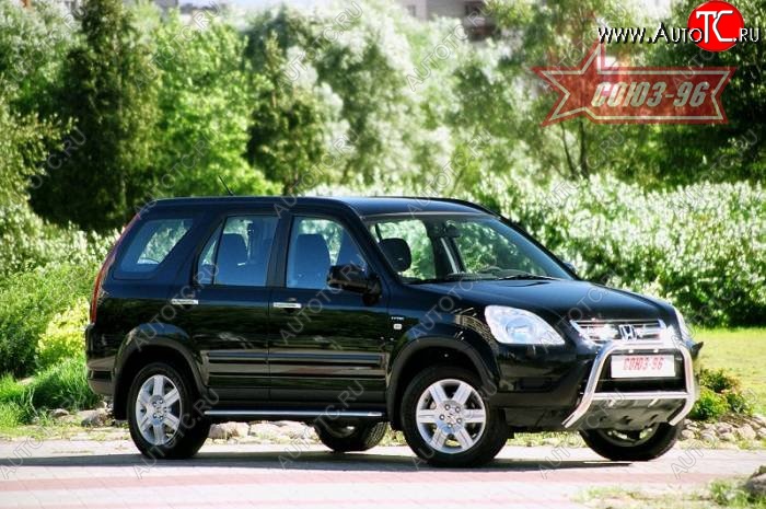 8 864 р. Защита переднего бампера Souz-96 (d60) Honda CR-V RD4,RD5,RD6,RD7,RD9  дорестайлинг (2001-2004)  с доставкой в г. Вологда