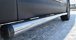 52 999 р. Защита порогов из круглой трубы диаметром 63 мм Russtal Honda CR-V RE1,RE2,RE3,RE4,RE5,RE7 рестайлинг (2009-2012) (Защита порогов с со скосами на торцах (вариант 1))  с доставкой в г. Вологда. Увеличить фотографию 2