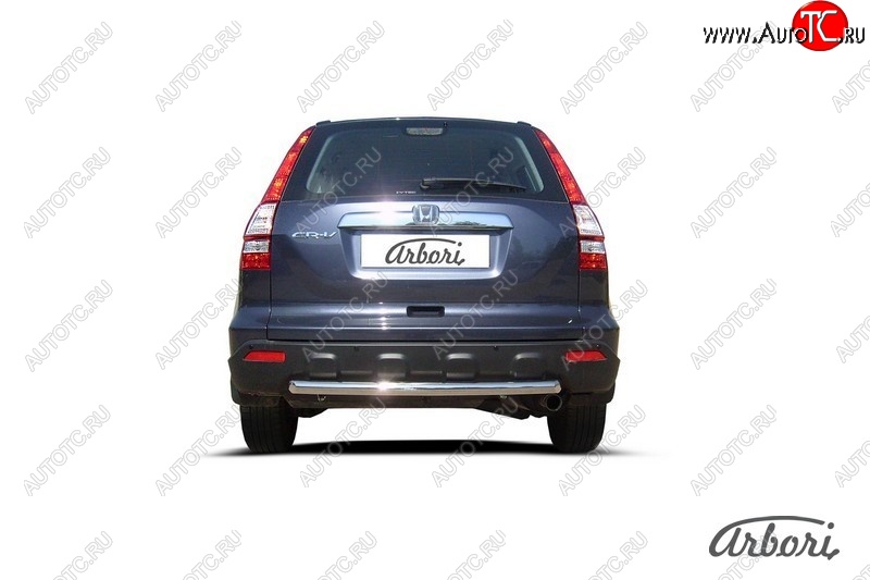 15 999 р. Защита заднего бампера Arbori (нержавейка, 1 труба d57 mm). Honda CR-V RE1,RE2,RE3,RE4,RE5,RE7 рестайлинг (2009-2012)  с доставкой в г. Вологда