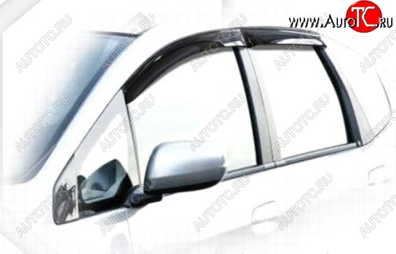 1 899 р. Дефлектора окон (GE6, GE7, GE8, GE9) CA-Plastiс  Honda Fit  GE (2007-2010) дорестайлинг (Classic полупрозрачный, Без хром.молдинга)  с доставкой в г. Вологда