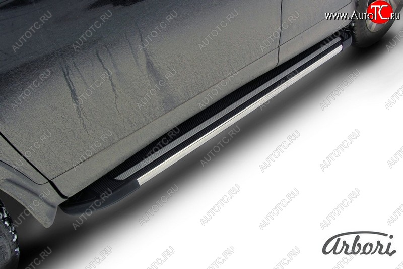 12 509 р. Порожки для ног Arbori Luxe Black Honda CR-V RM1,RM3,RM4 рестайлинг (2014-2018)  с доставкой в г. Вологда