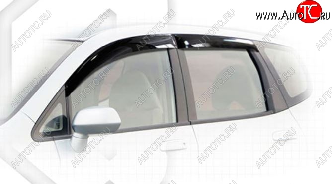 1 899 р. Дефлектора окон GD1-GD4 CA-Plastiс Honda Fit 1 GD дорестайлинг (2001-2004) (Classic полупрозрачный, Без хром.молдинга)  с доставкой в г. Вологда
