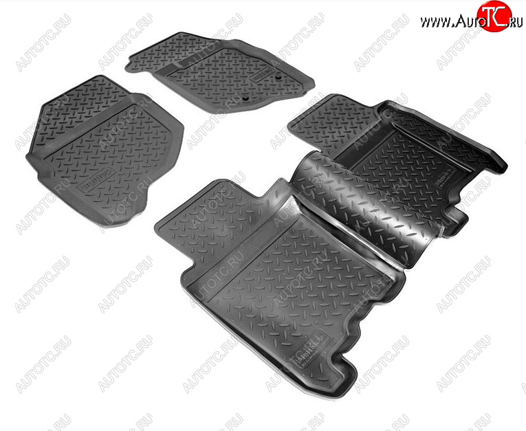 2 199 р. Комплект салонных ковриков Norplast Unidec (правый руль) Honda Fit 1 GD дорестайлинг (2001-2004) (Цвет: черный)  с доставкой в г. Вологда