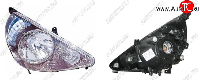 5 599 р. Правая фара SAT (хром) Honda Fit 1 GD дорестайлинг (2001-2004)  с доставкой в г. Вологда