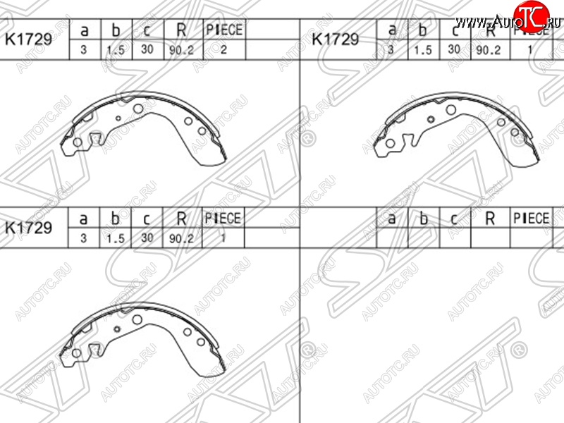 999 р. Колодки тормозные SAT (задние) Honda Jazz (2001-2008)  с доставкой в г. Вологда