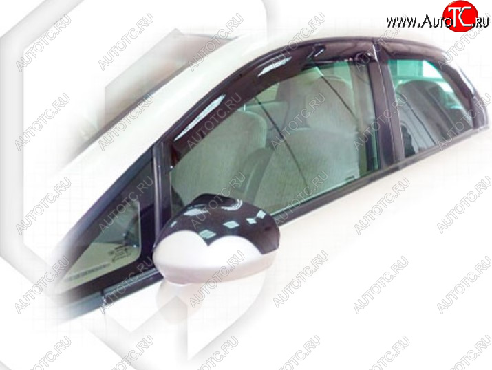 1 999 р. Дефлектора окон CA-Plastic  Honda Fit Aria  GD (2005-2009) рестайлинг седан (Classic полупрозрачный)  с доставкой в г. Вологда
