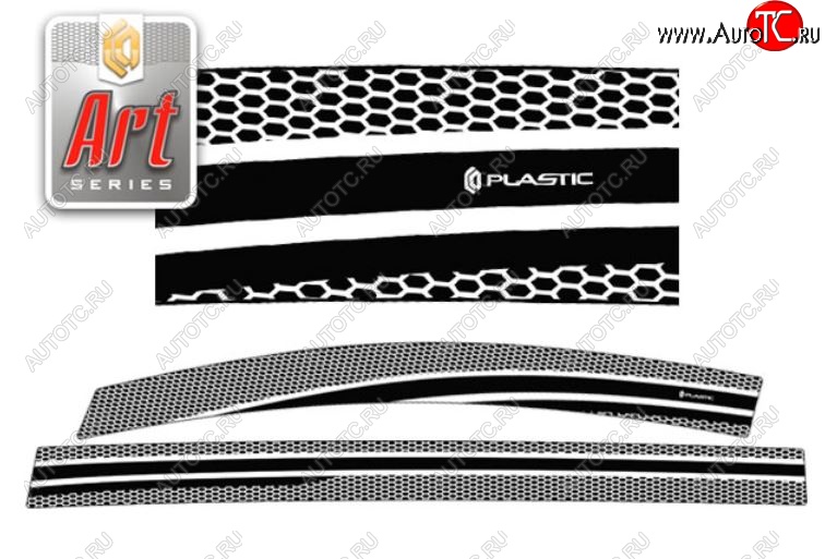 2 299 р. Дефлектора окон CA-Plastic  Honda Freed Spike  1 (2010-2014)  дорестайлинг минивэн,  1-ый рестайлинг минивэн (Серия Art белая)  с доставкой в г. Вологда