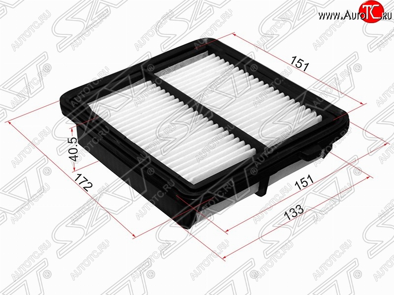 319 р. Фильтр воздушный двигателя SAT (172/151х.151/133х40.5 mm)  Honda Insight  ZE2 (2009-2014) хэтчбэк 5 дв. дорестайлинг, хэтчбэк 5 дв. рестайлинг  с доставкой в г. Вологда
