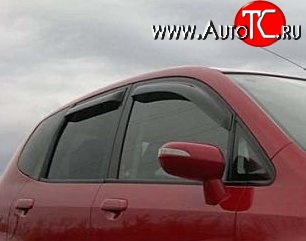 999 р. Комплект дефлекторов окон (ветровиков) 4 шт. Russtal Honda Jazz (2001-2008)  с доставкой в г. Вологда