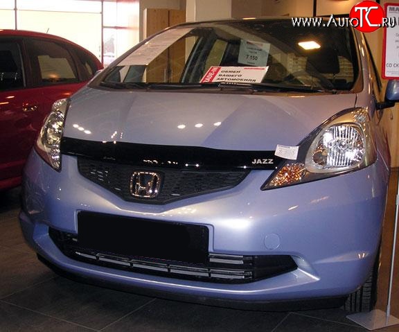 3 199 р. Дефлектор капота NovLine Honda Jazz (2008-2015)  с доставкой в г. Вологда