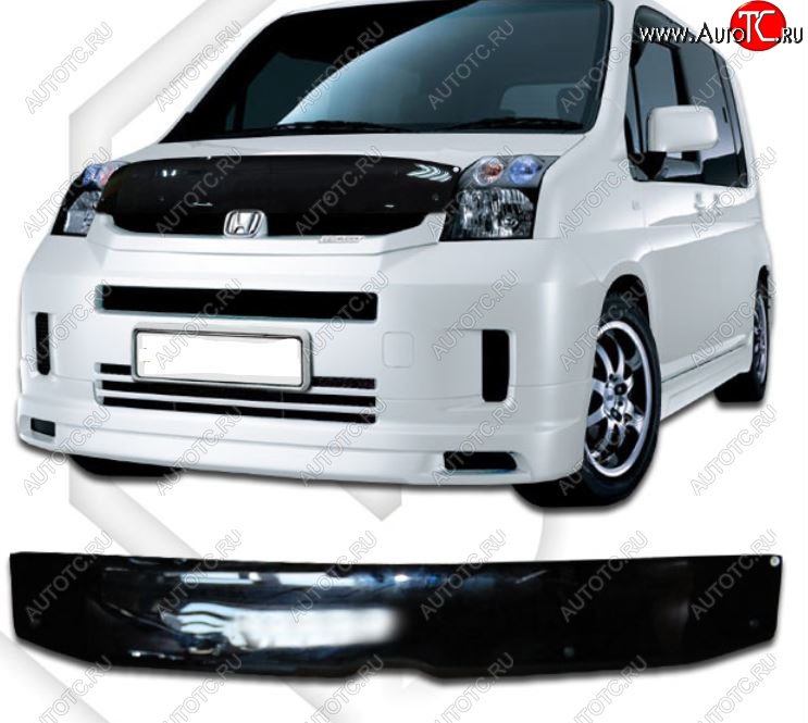 1 999 р. Дефлектор капота CA-Plastiс  Honda Mobilio  1 GB1,GB2 (2004-2008) рестайлинг (Classic черный, Без надписи)  с доставкой в г. Вологда