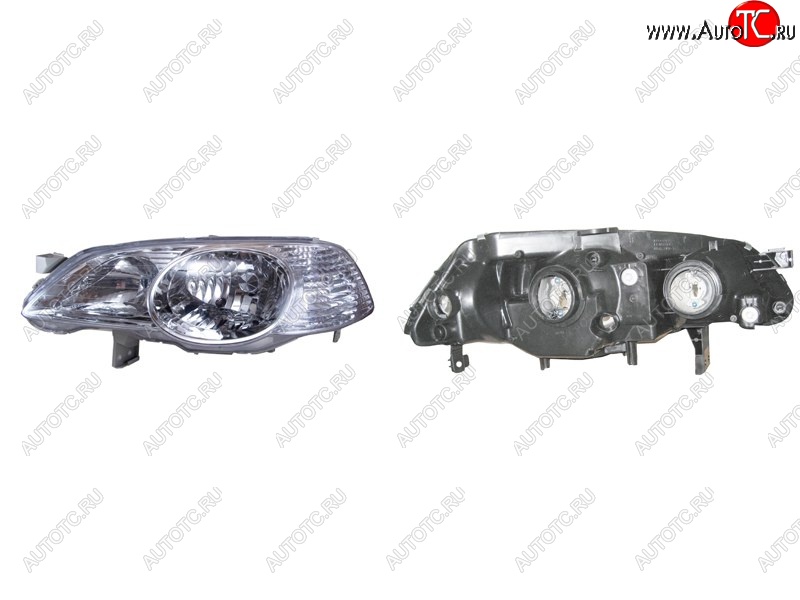 4 099 р. Левая передняя фара SAT (хром, Евросвет)  Honda Odyssey  2 (1999-2003)  с доставкой в г. Вологда