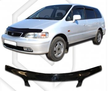 2 399 р. Дефлектор капота CA-Plastiс exclusive  Honda Odyssey  1 (1994-1999) (серия Classic черный, Без надписи)  с доставкой в г. Вологда. Увеличить фотографию 2