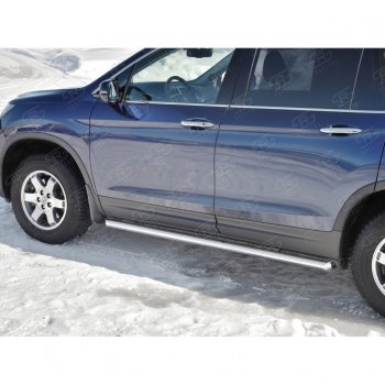 19 999 р. Пороги труба d63 SLITKOFF (вариант №1) Honda Pilot YF6 дорестайлинг (2016-2019)  с доставкой в г. Вологда. Увеличить фотографию 4