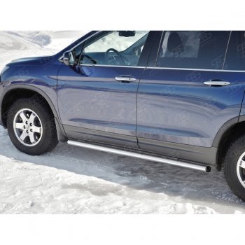 18 799 р. Пороги труба d63 SLITKOFF (вариант №2) Honda Pilot YF6 дорестайлинг (2016-2019)  с доставкой в г. Вологда. Увеличить фотографию 4