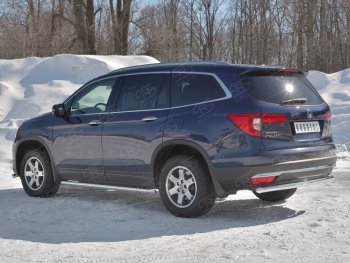 18 999 р. Защита заднего бампера (Ø63 мм, нержавейка) SLITKOFF Honda Pilot YF6 дорестайлинг (2016-2019)  с доставкой в г. Вологда. Увеличить фотографию 2
