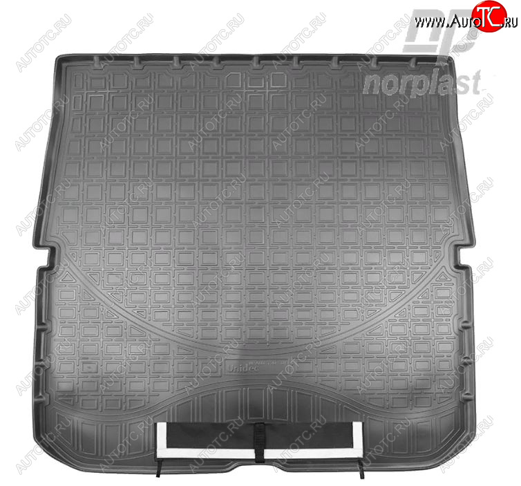 3 379 р. Коврик багажника Norplast (7 мест, сложенный 3 ряд) Honda Pilot YF6 рестайлинг (2018-2021) (Черный с погрузочным ковриком (фартуком))  с доставкой в г. Вологда