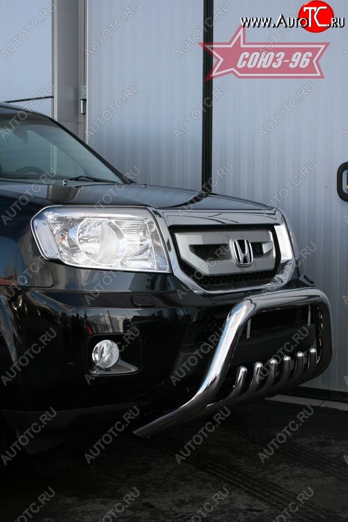 27 584 р. Защита переднего бампера Souz-96 (d76) Honda Pilot YF4 рестайлинг (2011-2015)  с доставкой в г. Вологда