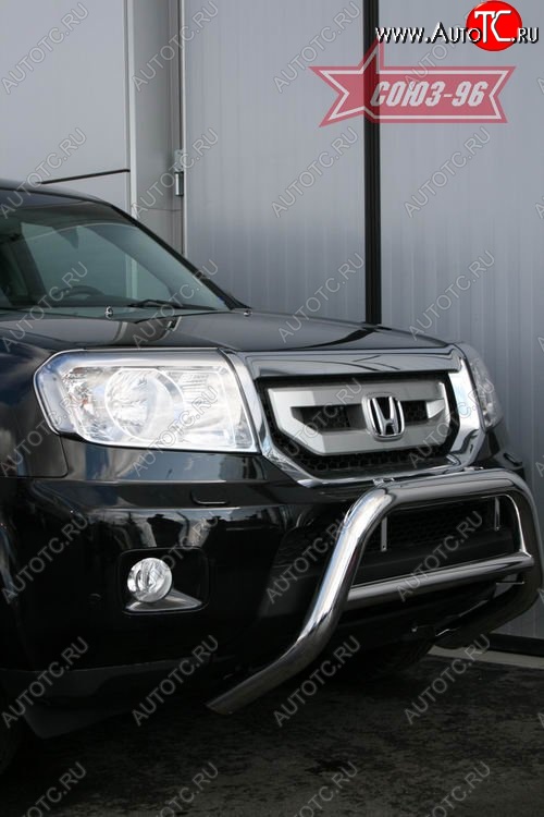 20 114 р. Защита переднего бампера Souz-96 (d76) Honda Pilot YF4 рестайлинг (2011-2015)  с доставкой в г. Вологда