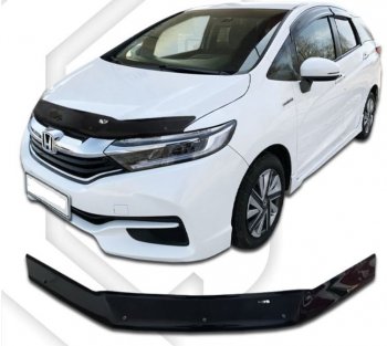 1 999 р. Дефлектор капота CA-Plastiс  Honda Shuttle (2015-2019)  дорестайлинг (серия Classic черный, Без надписи)  с доставкой в г. Вологда. Увеличить фотографию 2