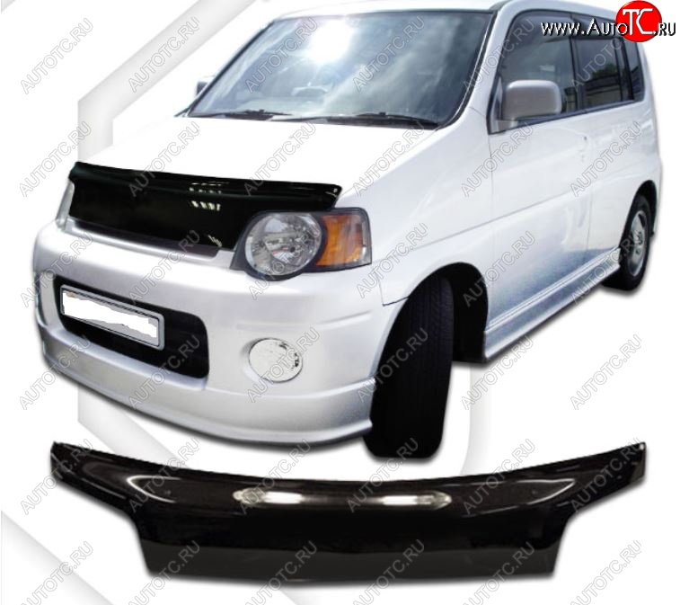 2 199 р. Дефлектор капота CA-Plastic exclusive  Honda SM-X (1996-2002) (Classic черный, Без надписи)  с доставкой в г. Вологда