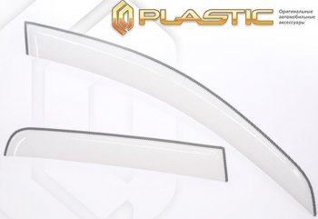 Дефлектора окон CA-Plastic Honda StepWagon  5 RP1,RP2, RP3, RP4 (2015-2017) минивэн дорестайлинг (шелкография белая)
