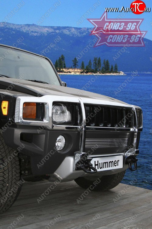 3 914 р. Декоративный элемент воздухозаборника Souz-96 (d10) HUMMER H3 (2005-2010)  с доставкой в г. Вологда
