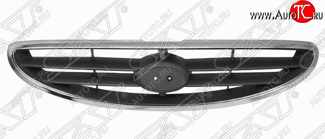 1 489 р. Решётка радиатора SAT Hyundai Accent 2 LC седан дорестайлинг (ТагАЗ) (1999-2012) (Неокрашенная)  с доставкой в г. Вологда