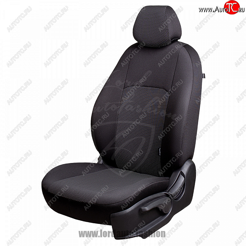 5 699 р. Чехлы для сидений Lord Autofashion Дублин (жаккард) Hyundai Accent 2 LC седан дорестайлинг (ТагАЗ) (1999-2012) (Черный, вставка Ёж Белый)  с доставкой в г. Вологда